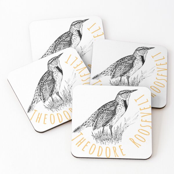 Item preview, Theodore Roosevelt western meadowlark park logo designed and sold by TheWaterBirds.