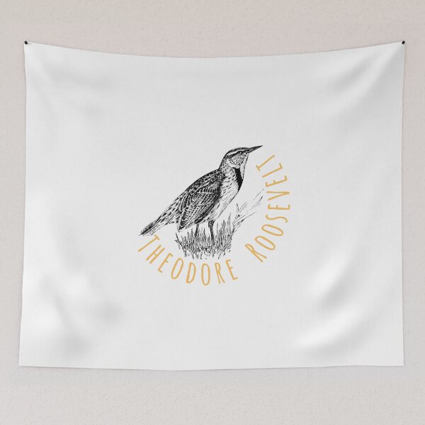 Item preview, Theodore Roosevelt western meadowlark park logo designed and sold by TheWaterBirds.