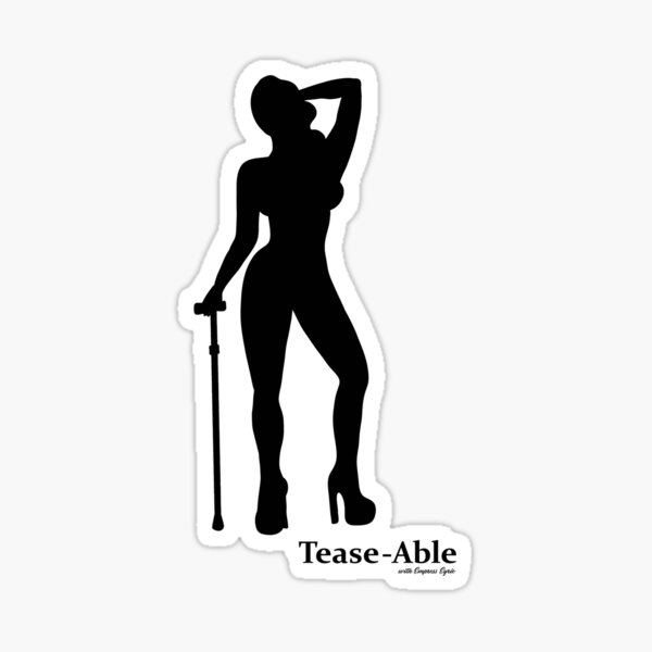 Tease-Able - Large Figure Design NO WHITE LINE Sticker
