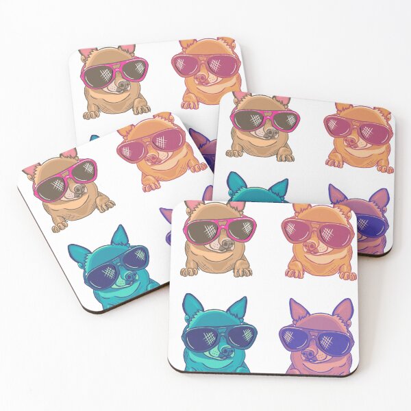 Item preview, 4 multicoloured chihuahuas  designed and sold by Colonels  Basement.