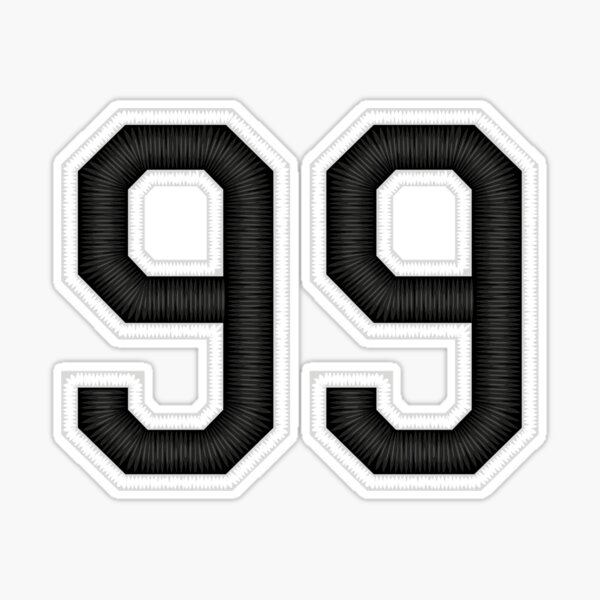 49 Black Jersey Sports Number forty-nine Football 49 Sticker for