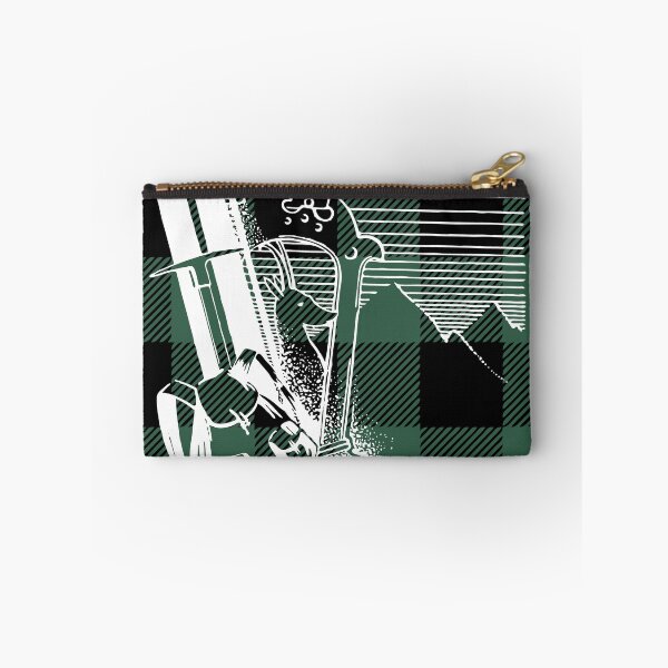 Item preview, Mount Logan 5959 m - Canadian St. Elias Mountain Range Mountaineering Poster - Climb Every Mountain - Forest Green Buffalo Plaid Background designed and sold by Vintage-TM.