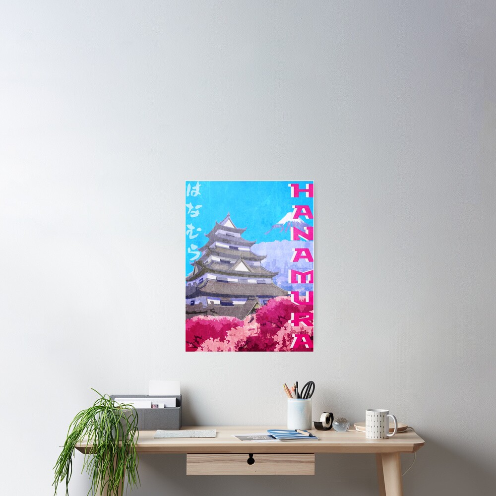 Cartel de viaje vintage de Hanamura Póster