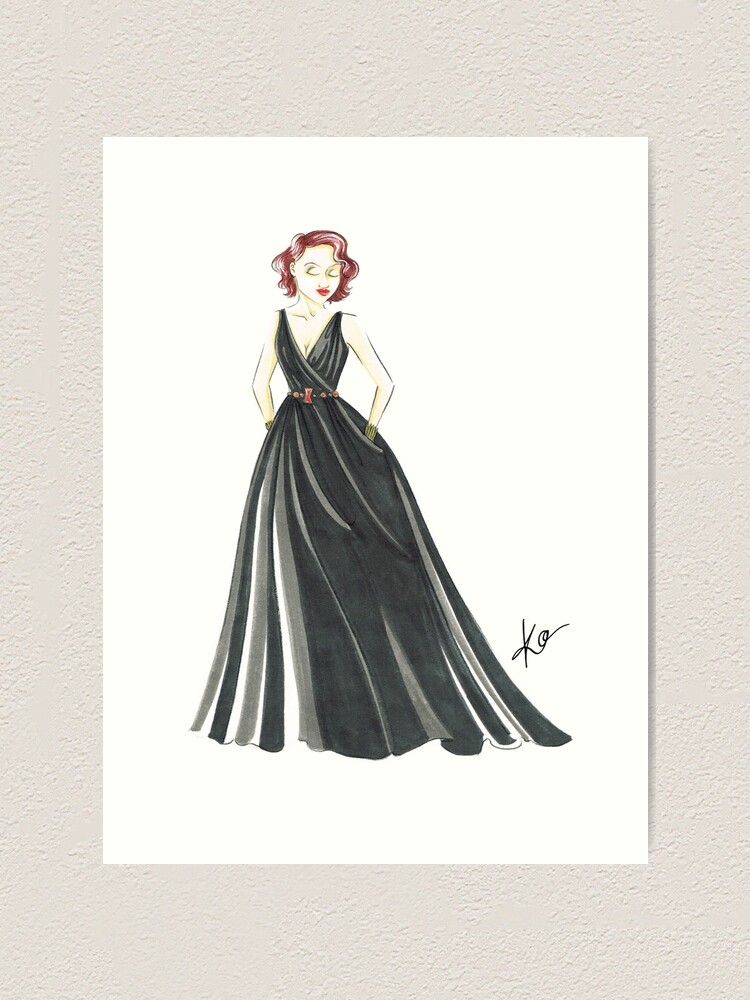 Black Widow, Evening Gown " Art Print for Sale by viscountess | Redbubble