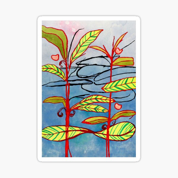 Striped Snake Plants Sticker