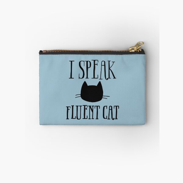 Item preview, I Speak Fluent Cat - Funny cat lover design in black type designed and sold by tinytiger77.