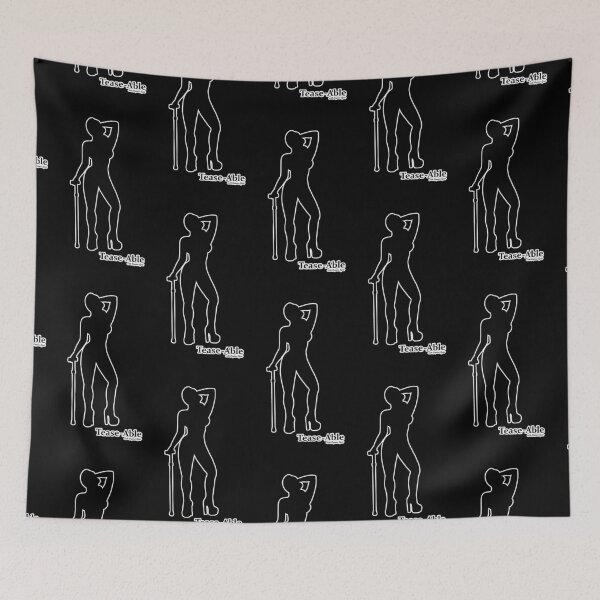 Item preview, Tease-Able -  Large Figure Design WHITE LINE ON BLACK  designed and sold by EmpressEyrie.