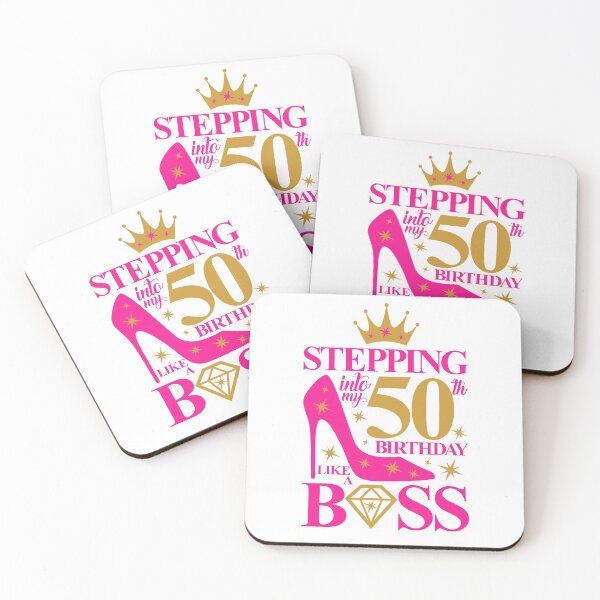 Item preview, 50th Birthday design. Stepping into my 50th Birthday like a Boss lady’s  designed and sold by iclipart.