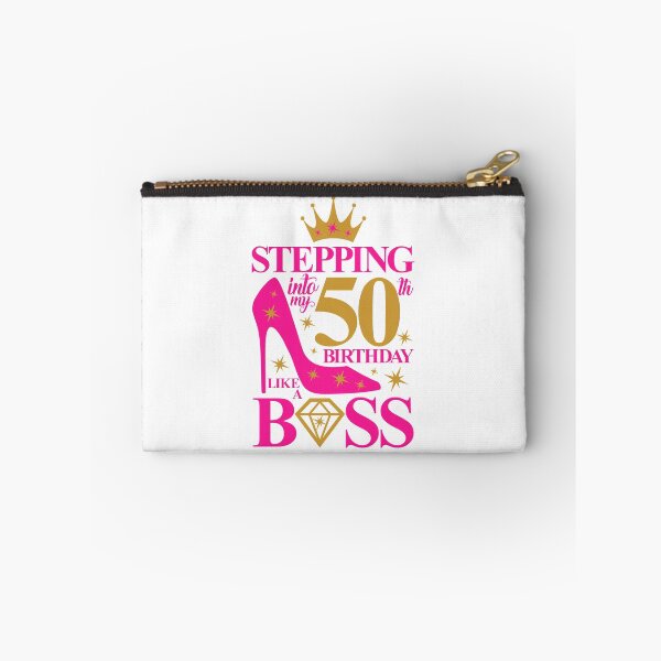 Item preview, 50th Birthday design. Stepping into my 50th Birthday like a Boss lady’s  designed and sold by iclipart.