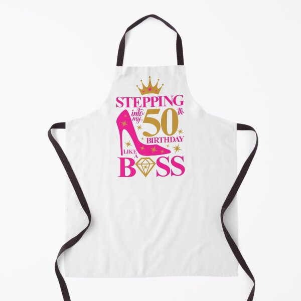 Item preview, 50th Birthday design. Stepping into my 50th Birthday like a Boss lady’s designed and sold by iclipart.