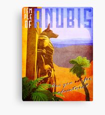 Temple of Anubis Vintage Travel Poster Canvas Print