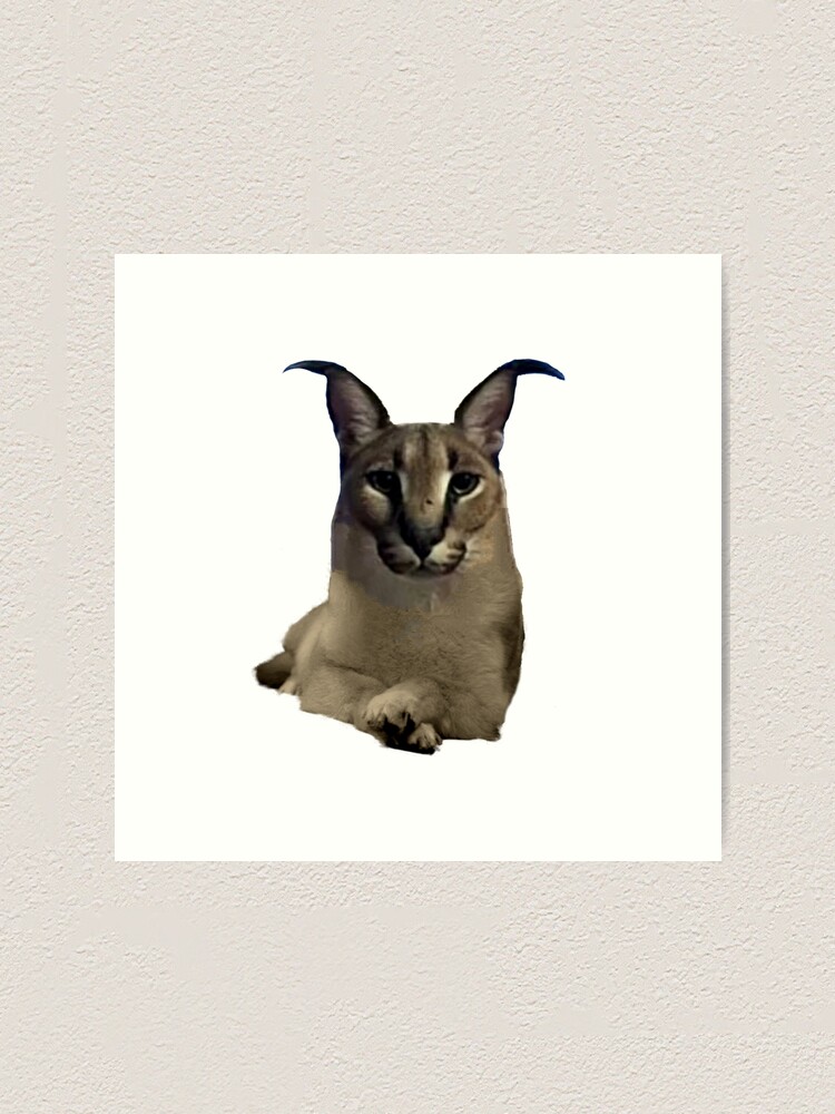 Big Floppa Funny Caracal Big Cat Meme Art Board Print for Sale by  dinnashop