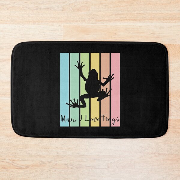 Item preview, Man I Love Frogs Pastel Rainbow Stripes designed and sold by Labradoodlesetc.