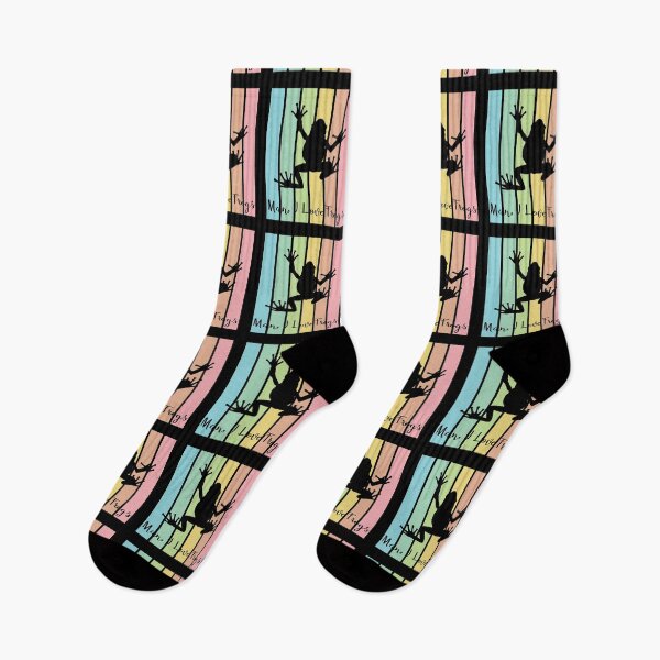 Item preview, Man I Love Frogs Pastel Rainbow Stripes designed and sold by Labradoodlesetc.