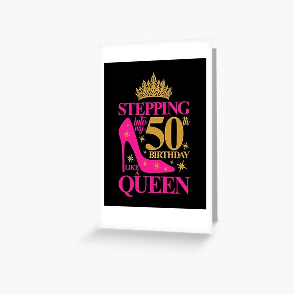 50th Birthday design. 50 & Fabulous lady's design Greeting Card