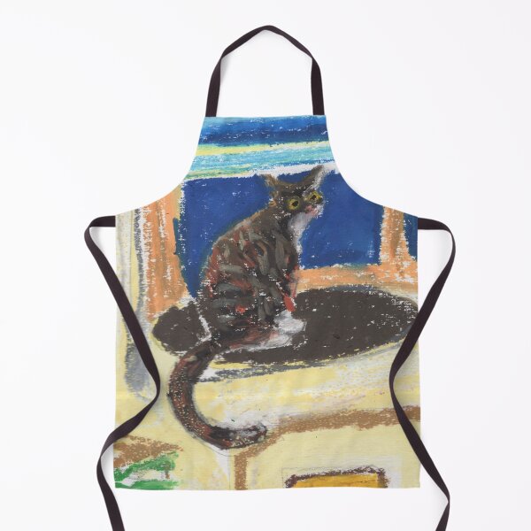 Item preview, Cat on the window sill, oil, poster designed and sold by waterlet.