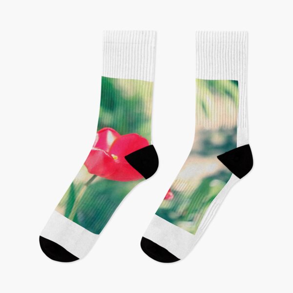 Item preview, Red tulips on nature background designed and sold by olena2552.