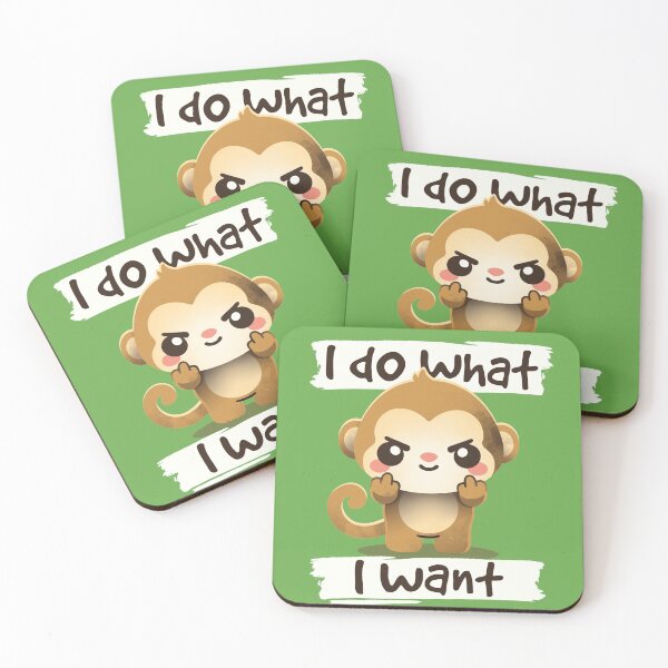 Item preview, Monkey I do what I want designed and sold by NemiMakeit.