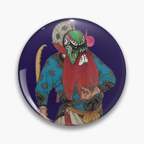 Item preview, Red bearded asian traditional opera actor designed and sold by Zanimations.
