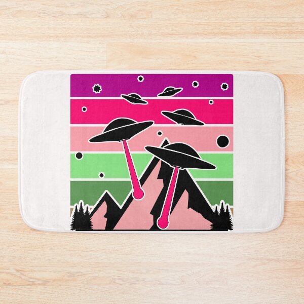 Item preview, The Aliens Have Arrived Purple Pink Green Bleary designed and sold by Labradoodlesetc.