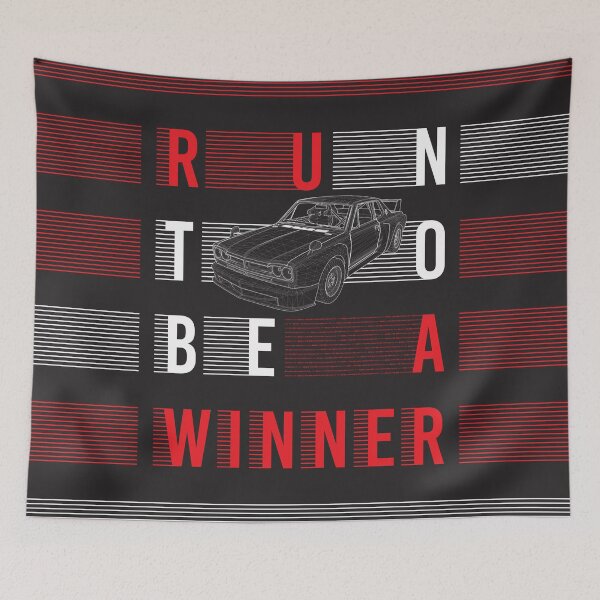 Item preview, Retro sportcar "Run To Be A Winner" designed and sold by MonKeeMAMA.