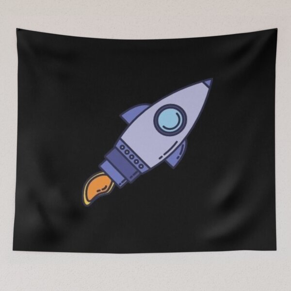 Item preview, Rocket picture in Black bg designed and sold by JHiba.