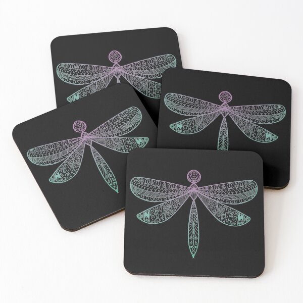 Item preview, Dragonfly mandala blue violet designed and sold by HandLu.