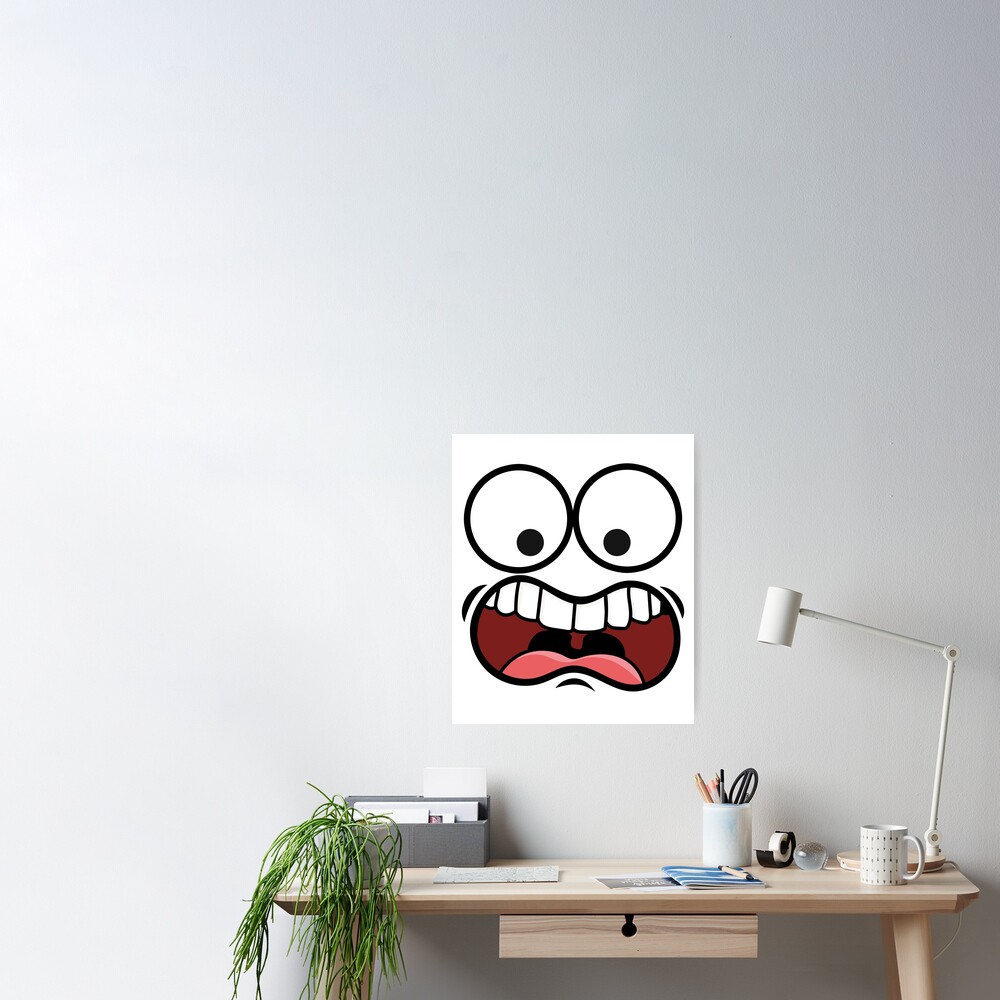 Mood Scared Face Sticker for Sale by Meliafroggy