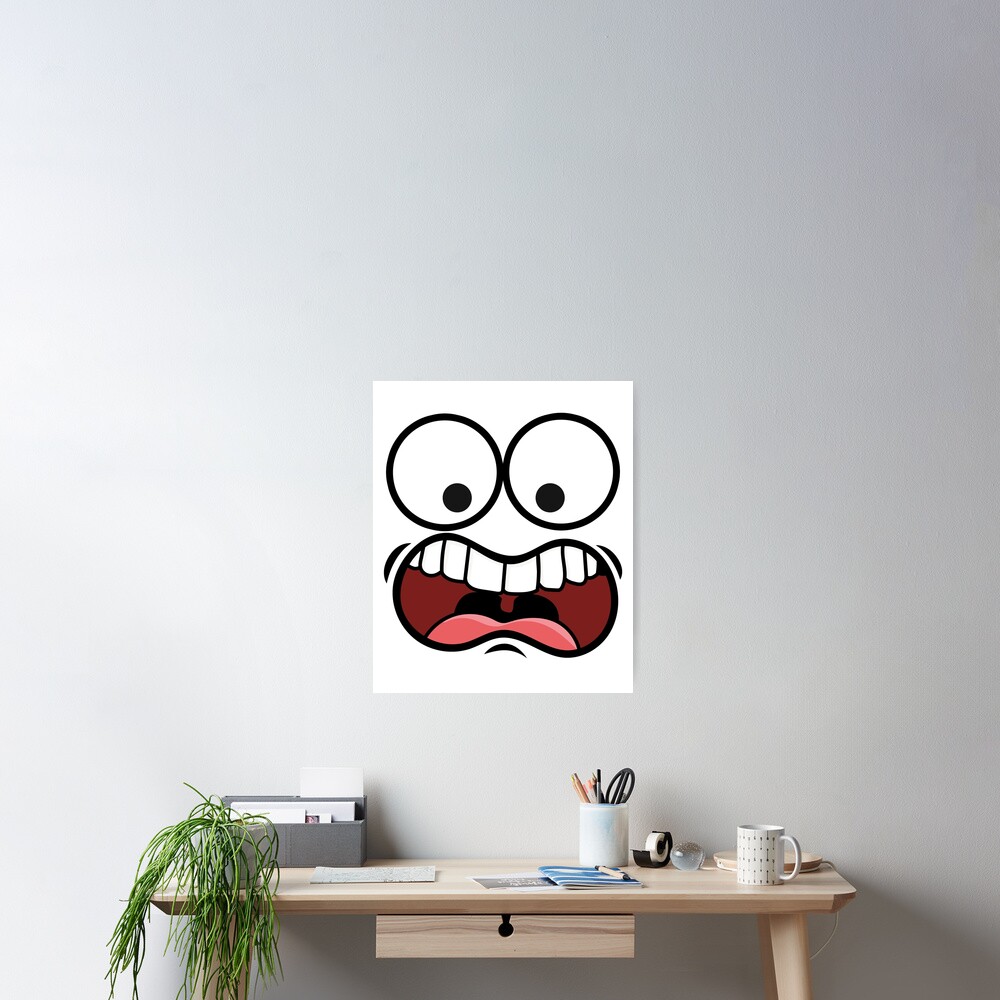 Mood Scared Face Sticker for Sale by Meliafroggy