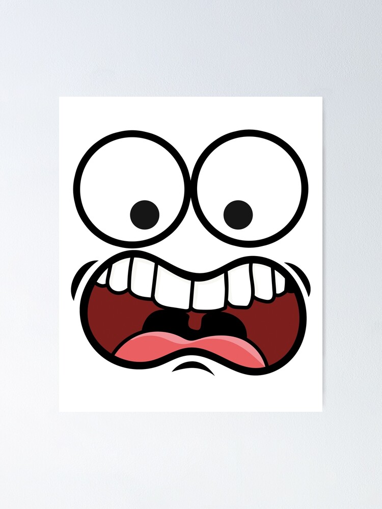 Mood Scared Face Sticker for Sale by Meliafroggy