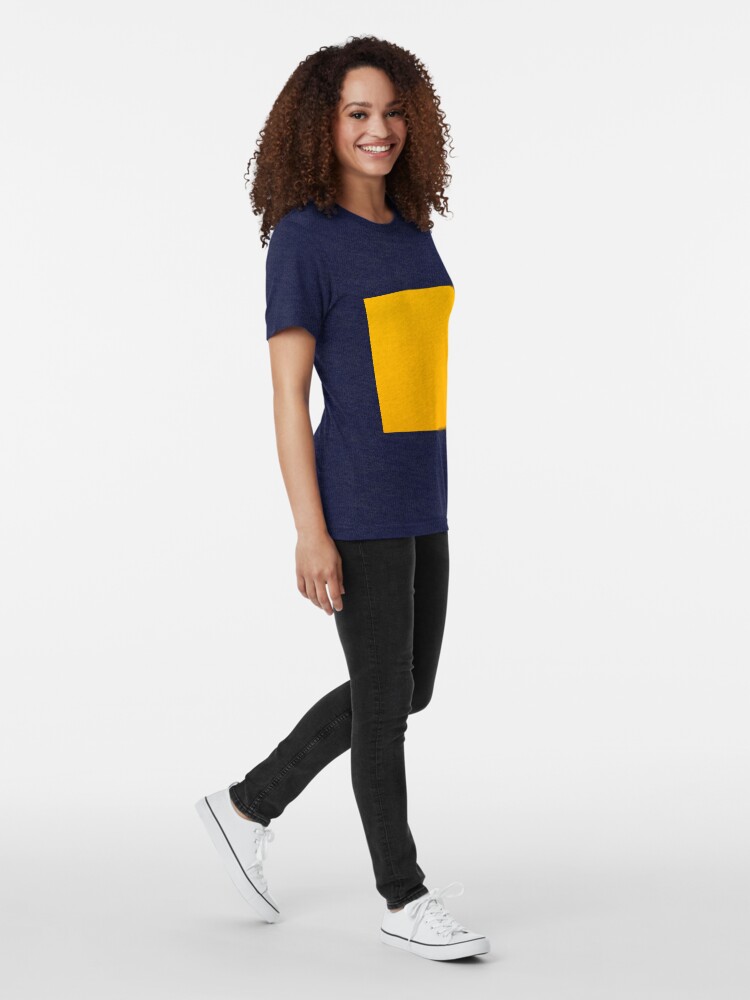 Alternate view of Mustard Yellow Color Tri-blend T-Shirt