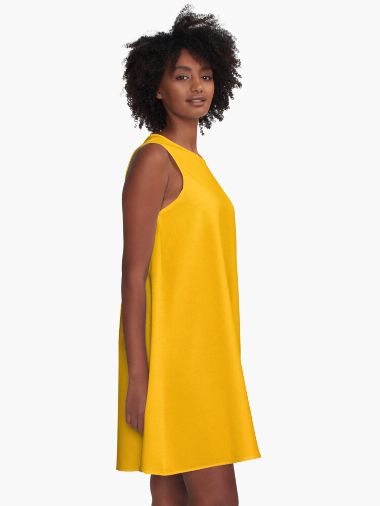 Alternate view of Mustard Yellow Color A-Line Dress