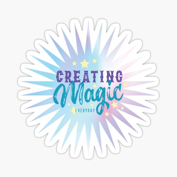 Créer de la magie tous les jours, hologramme pastel Sticker