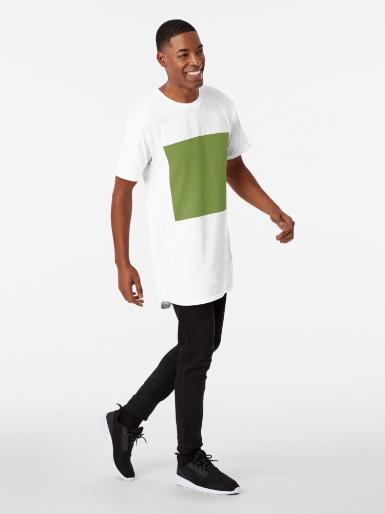 Alternate view of Green Color Long T-Shirt