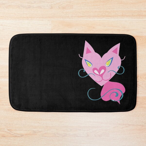 Item preview, Creepy Pink Siamese Cat Vector Cartoon Art Black Background designed and sold by H3designs.
