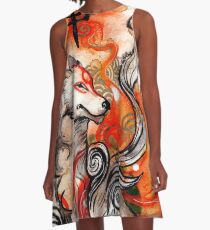 Okami Amaterasu A-Linien Kleid