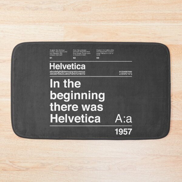 Item preview, Helvetica Typography Font Design White Text: In The Beginning There Was Helvetica designed and sold by paperpark.