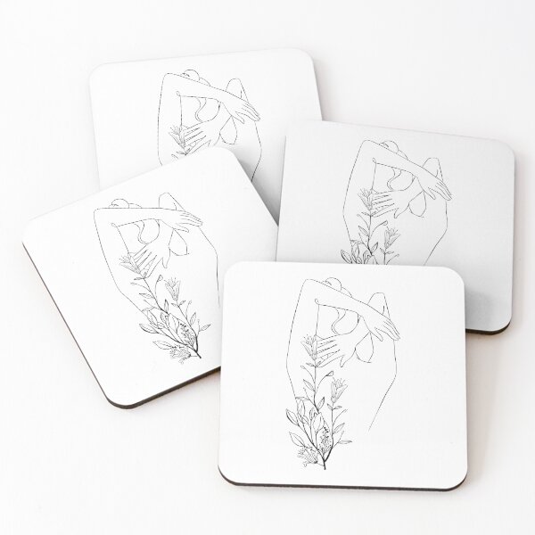 Item preview, Woman and Flowers Line Art designed and sold by Tinteria.