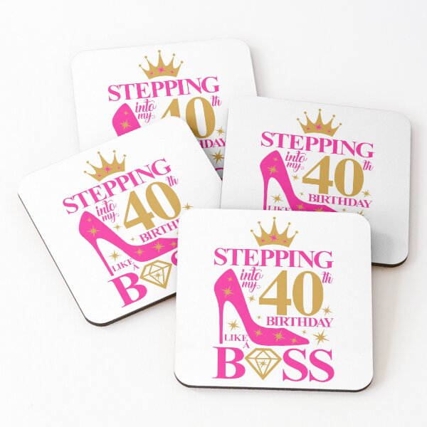Item preview, 40th Birthday design. Stepping into my 40th Birthday like a Boss lady’s  designed and sold by iclipart.
