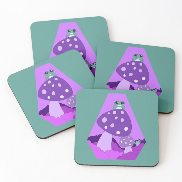 Item preview, Purple Mushrooms and Frogs designed and sold by SchlockHorror.