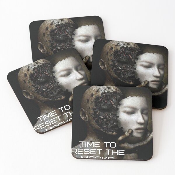 Item preview, time to reset the masks,woman takes off her mask, white mask in hand, don't hide your face designed and sold by Kaensita.