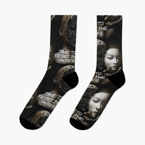 Item preview, time to reset the masks,woman takes off her mask, white mask in hand, don't hide your face designed and sold by Kaensita.