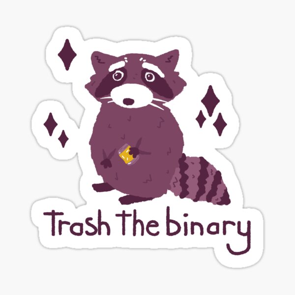 Item preview, Trash The Binary Raccoon designed and sold by NonBinaryFinery.