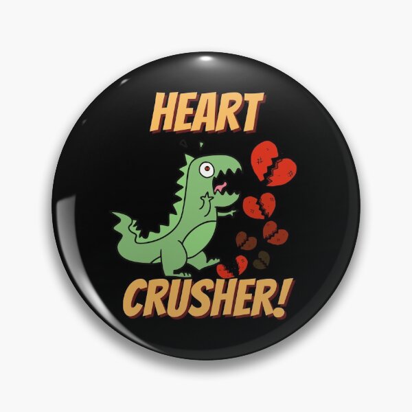 Item preview, Heart crusher, cute funny dinosaur, broken heart designed and sold by Lekrock.