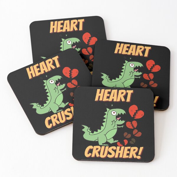 Item preview, Heart crusher, cute funny dinosaur, broken heart designed and sold by Lekrock.