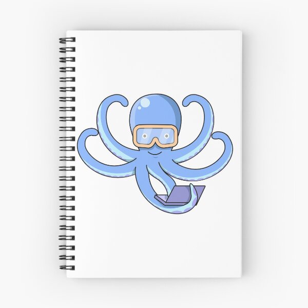 Item preview, smart octopus with laptop on tentacles designed and sold by Heytoucan.