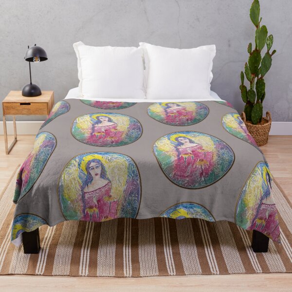 Item preview, Guardian angel, beautiful woman, saint, halo designed and sold by NessArtByEwa.