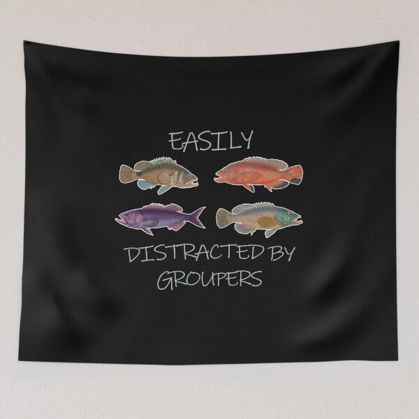 Item preview, Easily distracted by groupers Reef Aquarium Fish Keeper Aquarist Gift designed and sold by TheAplus.