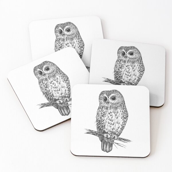 Item preview, Curious owl | pencil drawing designed and sold by LiskaPS.