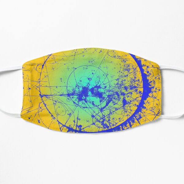 Bubble Chamber Particle Tracks, Quantum Physics Flat Mask